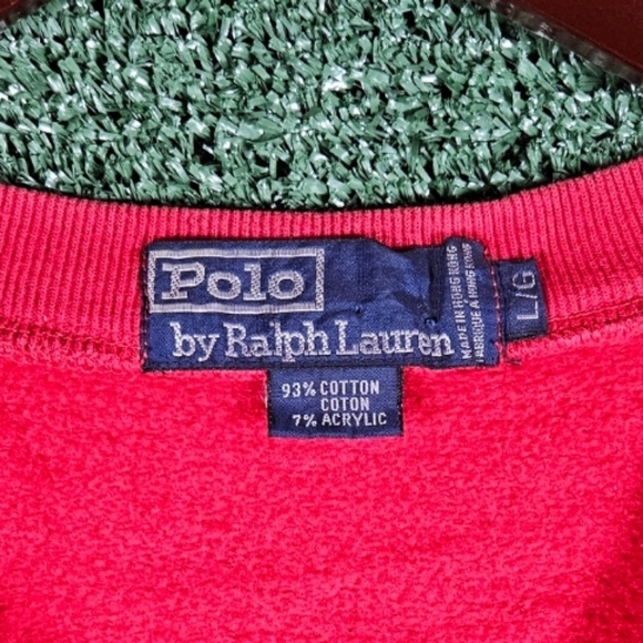 Vintage Polo Ralph Lauren V-Neck Red Golf Sweater Vest / Mens Size Large - Picture 7 of 7